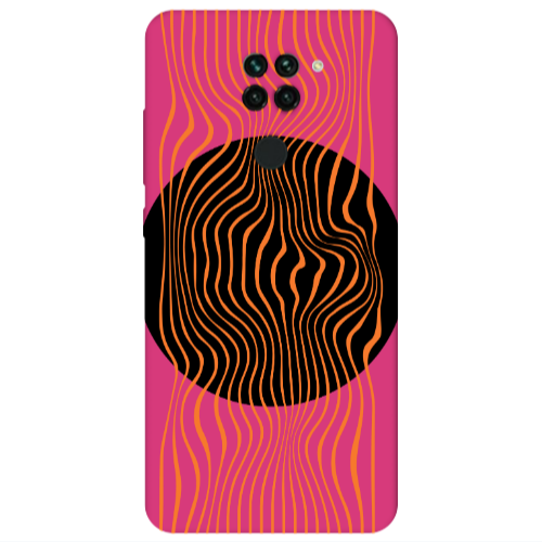 Xiaomi Redmi Note 9 Trapezoidal lines Fuchsia Colored Silicone TPU Θήκη