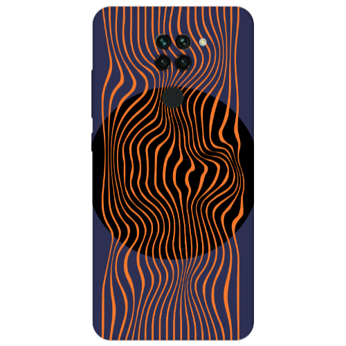 Xiaomi Redmi Note 9 Trapezoidal lines Dark blue Colored Silicone TPU Θήκη