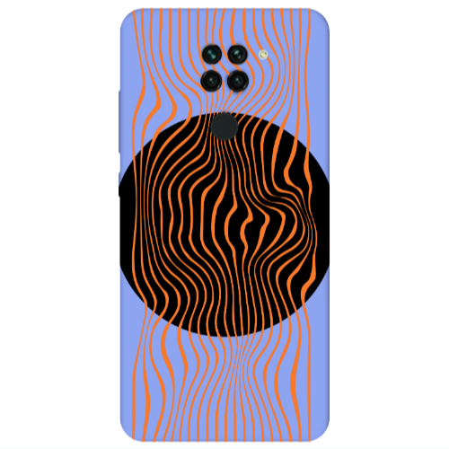 Xiaomi Redmi Note 9 Trapezoidal lines Light Purple Colored Silicone TPU Θήκη