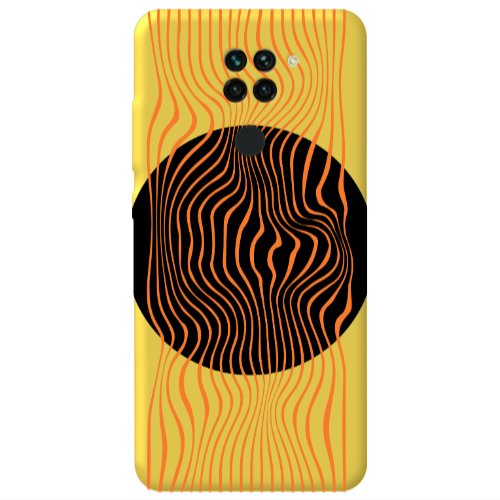 Xiaomi Redmi Note 9 Trapezoidal lines Yellow Colored Silicone TPU Θήκη