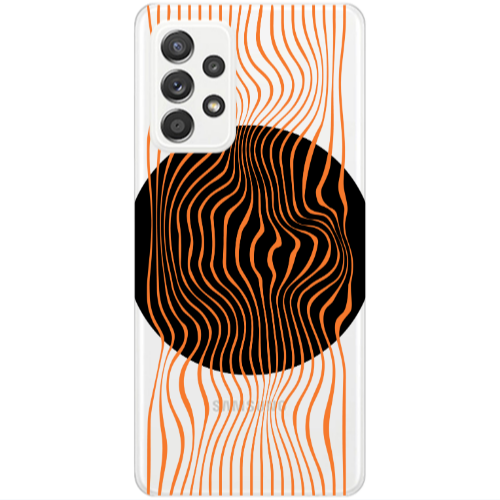 Samsung A33 Trapezoidal lines Transparent Silicone TPU Θήκη