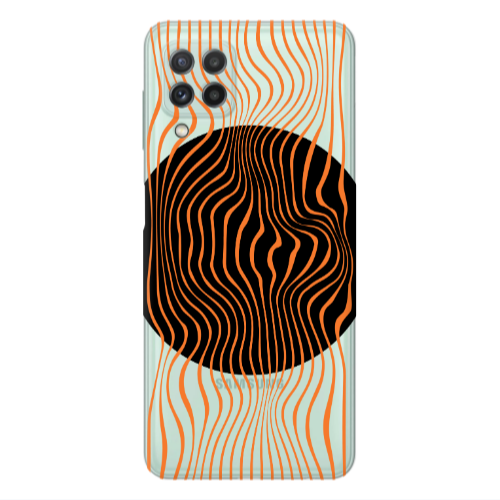 Samsung A22 4G Trapezoidal lines Transparent Silicone TPU Θήκη