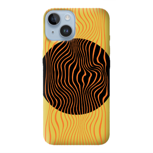 Apple iPhone 14 Plus Trapezoidal lines Yellow Colored Silicone TPU Θήκη