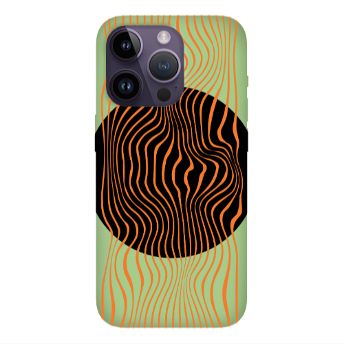 Apple iPhone 14 Pro Max Trapezoidal lines Light Green Colored Silicone TPU Θήκη