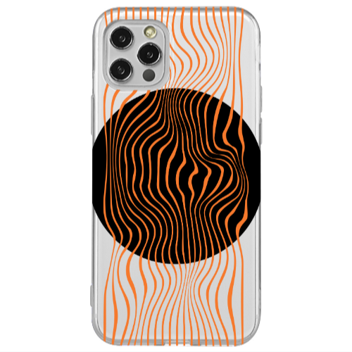 Apple iPhone 12 Pro Trapezoidal lines Transparent Silicone TPU Θήκη