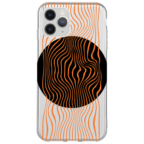 Apple iPhone 11 Pro Max Trapezoidal lines Transparent Silicone TPU Θήκη