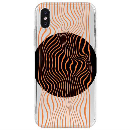 Apple iPhone Xs Trapezoidal lines Transparent Silicone TPU Θήκη