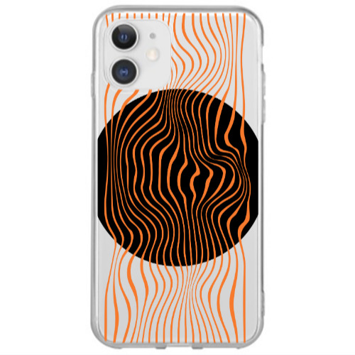 Apple iPhone 12 Mini Trapezoidal lines Transparent Silicone TPU Θήκη