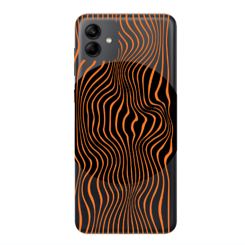 Samsung A04 Trapezoidal lines Transparent Silicone TPU Θήκη