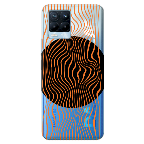 Realme 8 Pro Trapezoidal lines Transparent Silicone TPU Θήκη