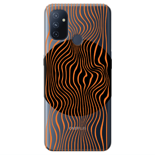 Oneplus Nord 100 Trapezoidal lines Transparent Silicone TPU Θήκη
