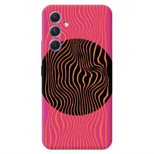 Samsung A54 Trapezoidal lines Fuchsia Colored Silicone TPU Θήκη