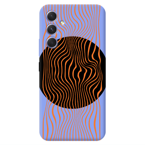 Samsung A54 Trapezoidal lines Light Purple Colored Silicone TPU Θήκη