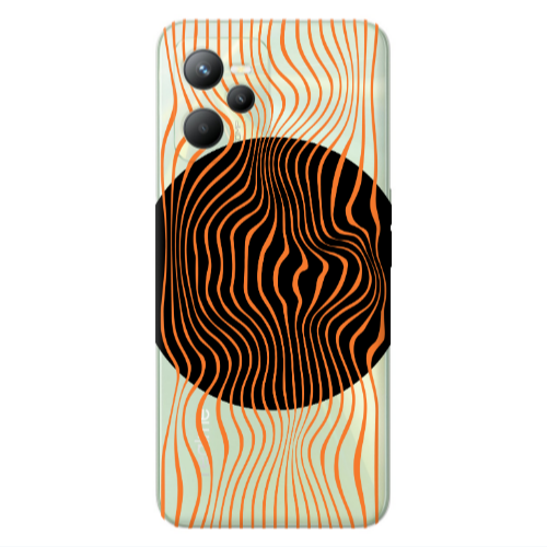 Realme C35 Trapezoidal lines Transparent Silicone TPU Θήκη