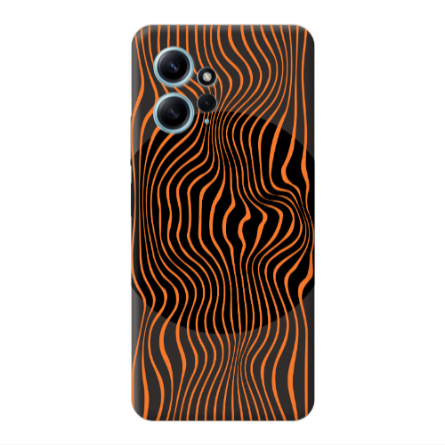 Xiaomi Redmi Note 12 4G Trapezoidal lines Black Colored Silicone TPU Θήκη