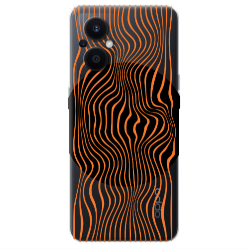 Oppo Reno 7 Lite Trapezoidal lines Transparent Silicone TPU Θήκη