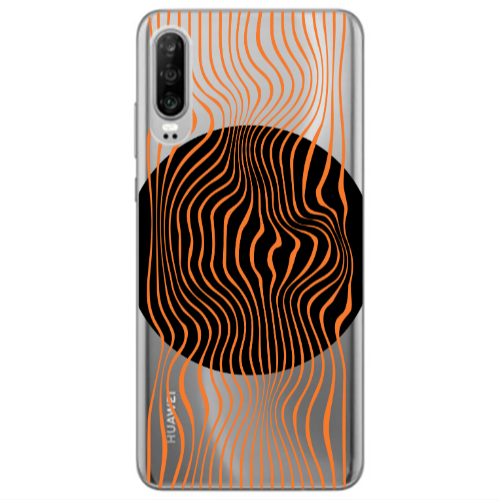 Huawei P30 Trapezoidal lines Transparent Silicone TPU Θήκη