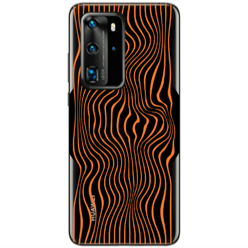 Huawei P40 Pro Trapezoidal lines Transparent Silicone TPU Θήκη