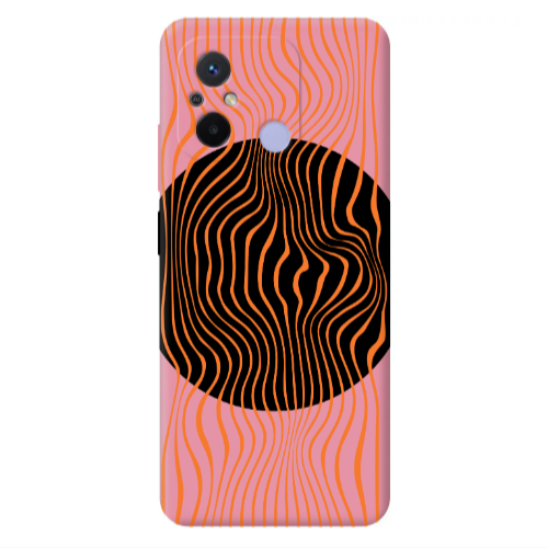 Xiaomi Redmi 12C Trapezoidal lines Pink Colored Silicone TPU Θήκη