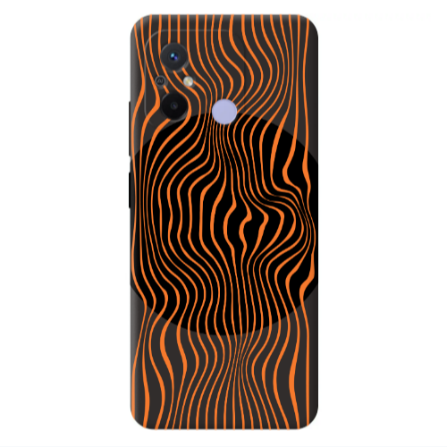 Xiaomi Redmi 12C Trapezoidal lines Black Colored Silicone TPU Θήκη