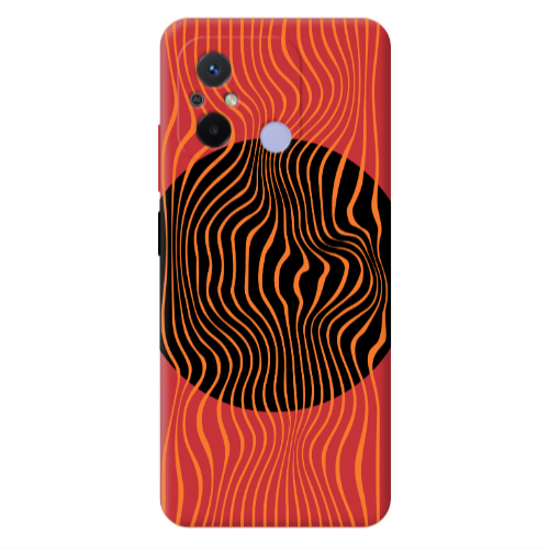Xiaomi Redmi 12C Trapezoidal lines Red Colored Silicone TPU Θήκη