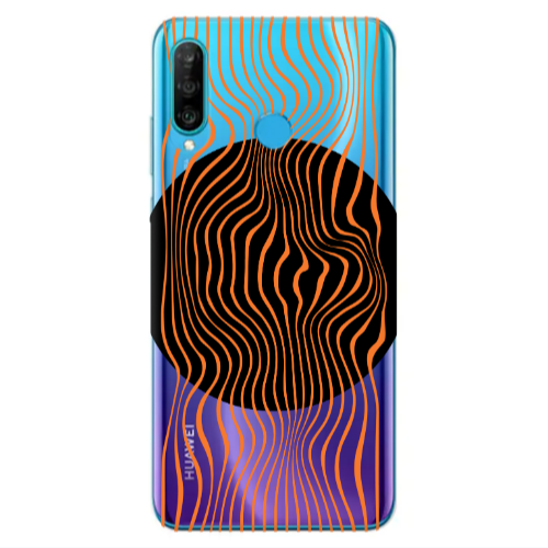 Huawei P30 Lite Trapezoidal lines Transparent Silicone TPU Θήκη