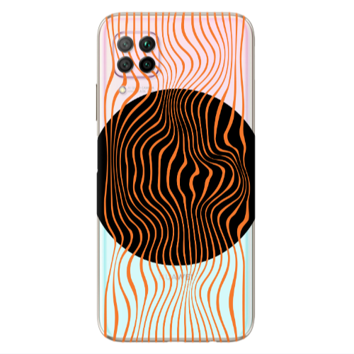Huawei P40 Lite Trapezoidal lines Transparent Silicone TPU Θήκη