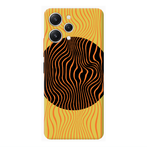 Xiaomi Redmi 12 Trapezoidal lines Yellow Colored Silicone TPU Θήκη