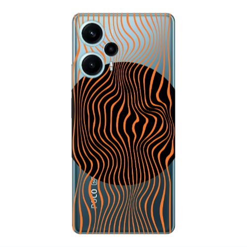 Xiaomi Poco F5 Trapezoidal lines Transparent Silicone TPU Θήκη