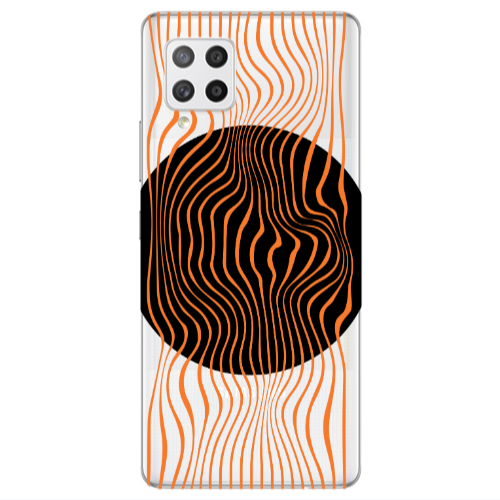 Samsung A42 5G Trapezoidal lines Transparent Silicone TPU Θήκη