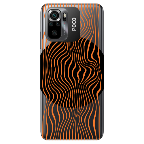Xiaomi Poco M5 s Trapezoidal lines Transparent Silicone TPU Θήκη