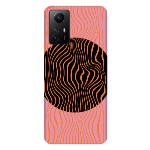 Xiaomi Redmi Note 12s Trapezoidal lines Pink Colored Silicone TPU Θήκη