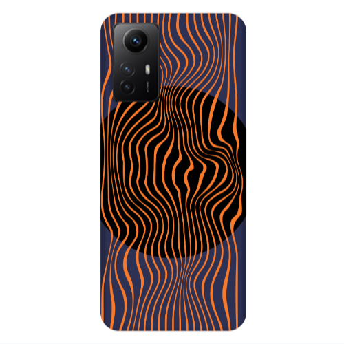 Xiaomi Redmi Note 12s Trapezoidal lines Dark blue Colored Silicone TPU Θήκη