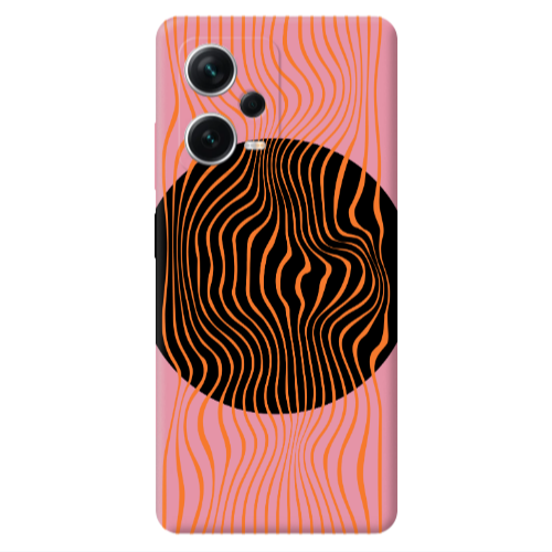 Xiaomi Poco X5 Trapezoidal lines Pink Colored Silicone TPU Θήκη