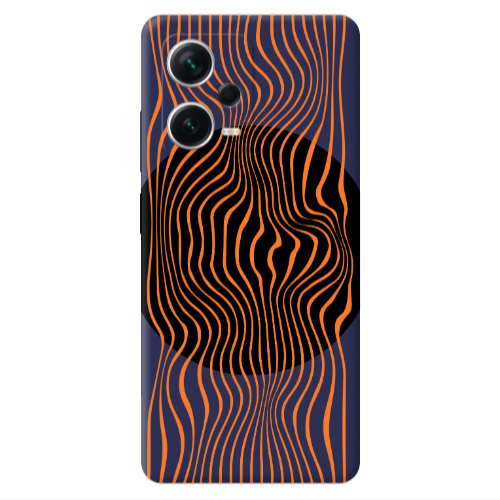 Xiaomi Poco X5 Trapezoidal lines Dark blue Colored Silicone TPU Θήκη