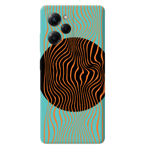 Xiaomi Poco X5 Pro Trapezoidal lines Turquoise Colored Silicone TPU Θήκη
