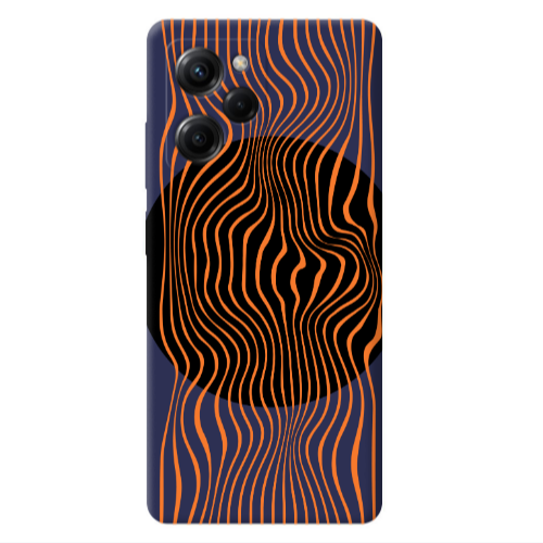 Xiaomi Poco X5 Pro Trapezoidal lines Dark blue Colored Silicone TPU Θήκη