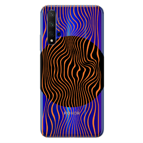Huawei Nova 5 T Trapezoidal lines Transparent Silicone TPU Θήκη