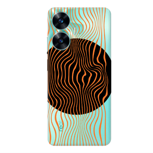Realme C55 Trapezoidal lines Transparent Silicone TPU Θήκη