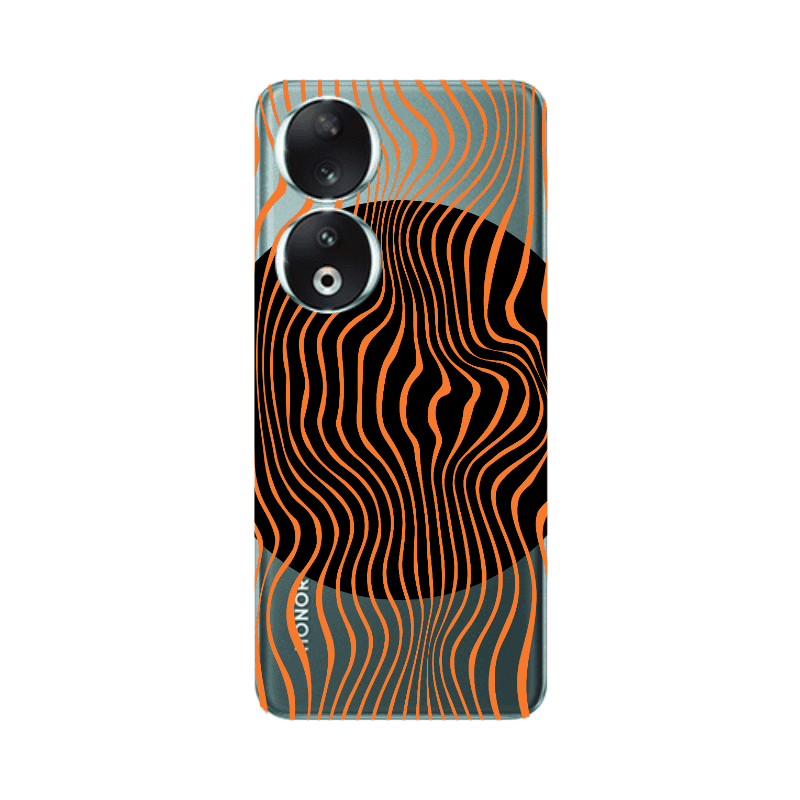 Honor 90 5G Trapezoidal lines Transparent Silicone TPU Θήκη