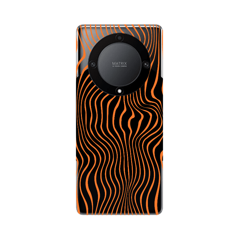Honor Magic5 Lite 5G Trapezoidal lines Transparent Silicone TPU Θήκη