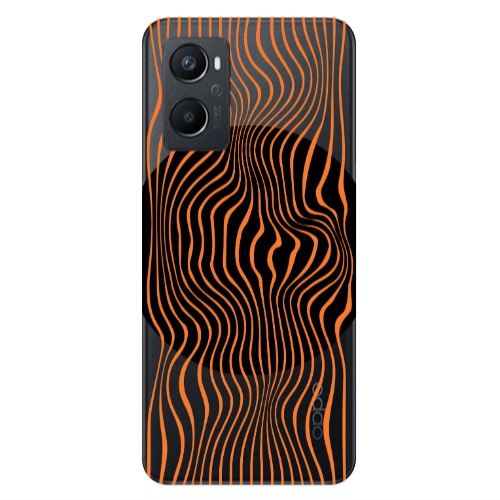 Oppo A 96 Trapezoidal lines Transparent Silicone TPU Θήκη