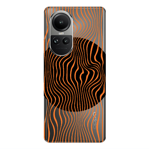 Oppo Reno10 5G Trapezoidal lines Transparent Silicone TPU Θήκη