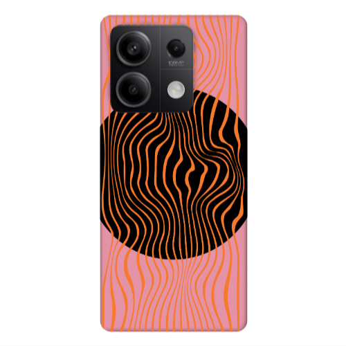 Xiaomi Redmi Note 13 5G Trapezoidal lines Pink Colored Silicone TPU Θήκη