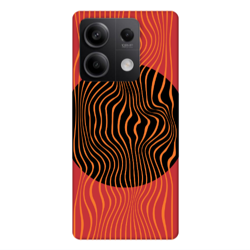 Xiaomi Redmi Note 13 5G Trapezoidal lines Red Colored Silicone TPU Θήκη