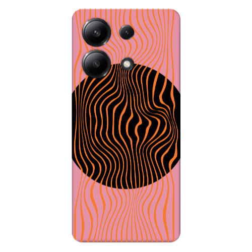 Xiaomi Redmi Note 13 4G Trapezoidal lines Pink Colored Silicone TPU Θήκη