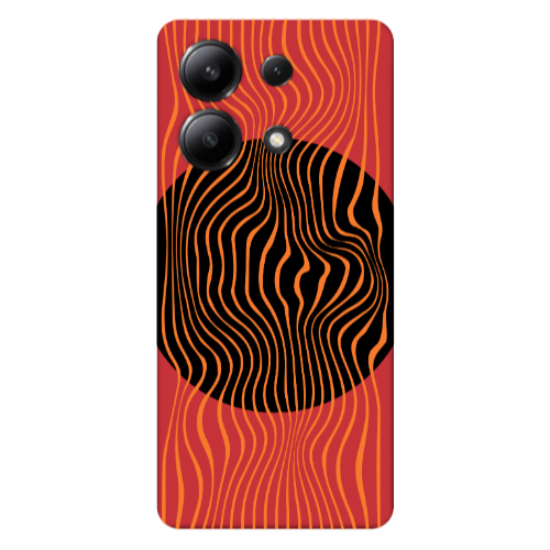 Xiaomi Redmi Note 13 4G Trapezoidal lines Red Colored Silicone TPU Θήκη