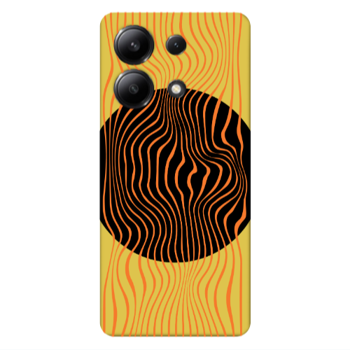 Xiaomi Redmi Note 13 4G Trapezoidal lines Yellow Colored Silicone TPU Θήκη