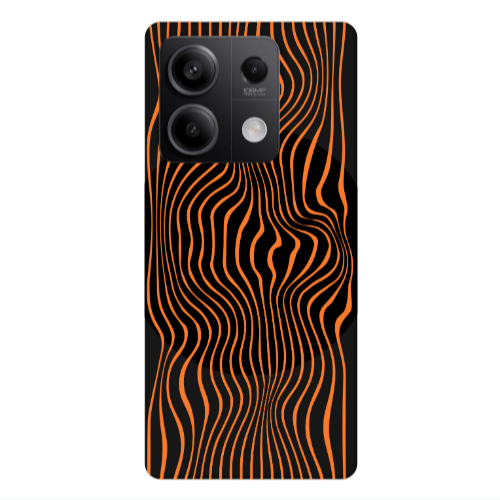 Xiaomi Redmi Note 13Pro 5G Trapezoidal lines Black Colored Silicone TPU Θήκη