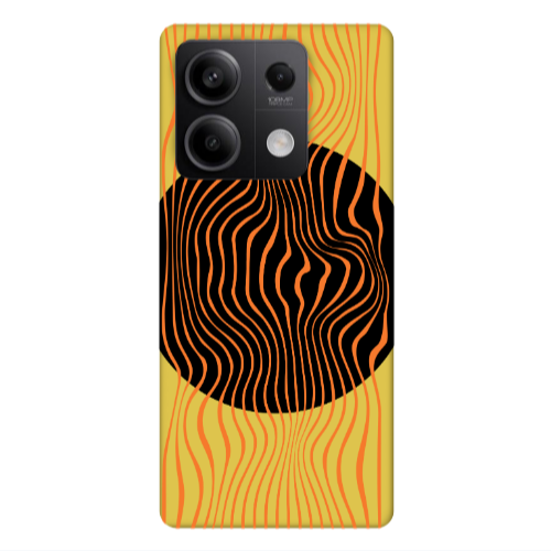 Xiaomi Redmi Note 13Pro 5G Trapezoidal lines Yellow Colored Silicone TPU Θήκη
